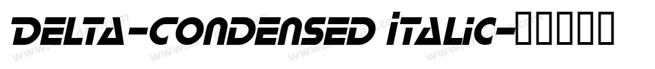 Delta-Condensed Italic字体转换